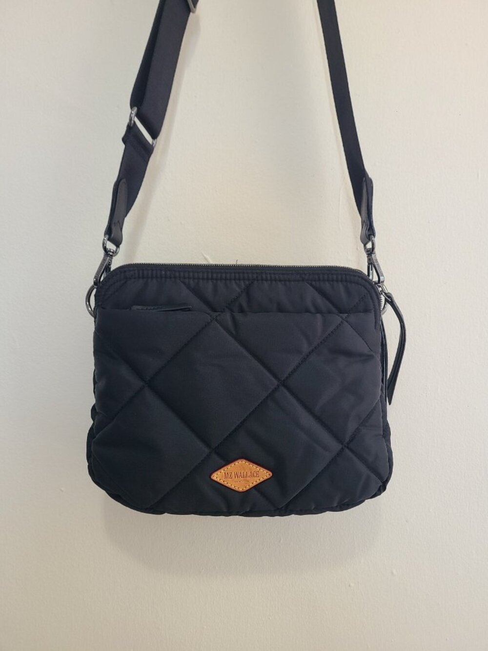 MZ WALLACE Madison Quilted Nylon Crossbody Bag Black - Picture 2 of 12